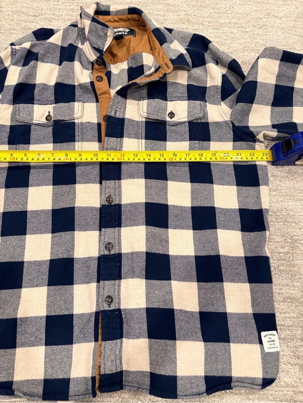 Roots 100% Cotton Buffalo Plaid Flannel Shirt Jacket XL - Picture 12 of 13